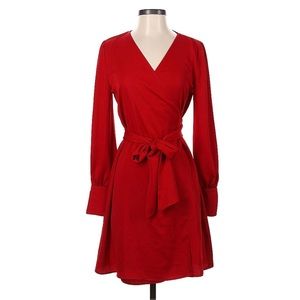 Halogen Red Wrap Dress NWOT